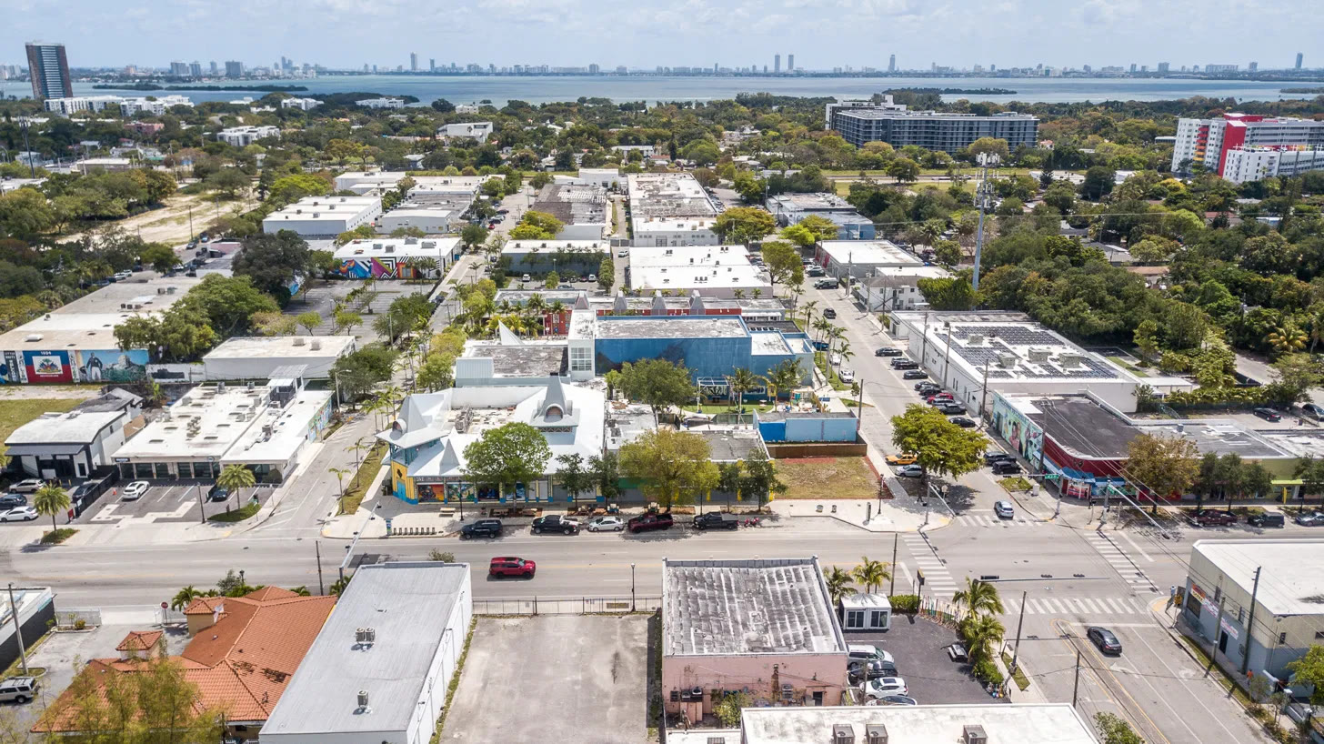 Aerial view of Little Haiti, Miami