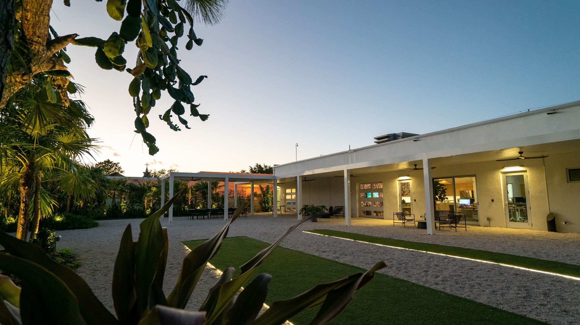 The pergola at sunset