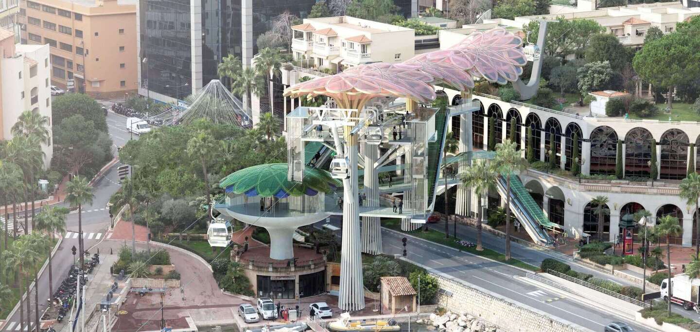 This project is the result of winning a competition to design a new cable car station in Monaco. The project is currently undergoing relevant authority approval processes by Shigeru Ban Architects.