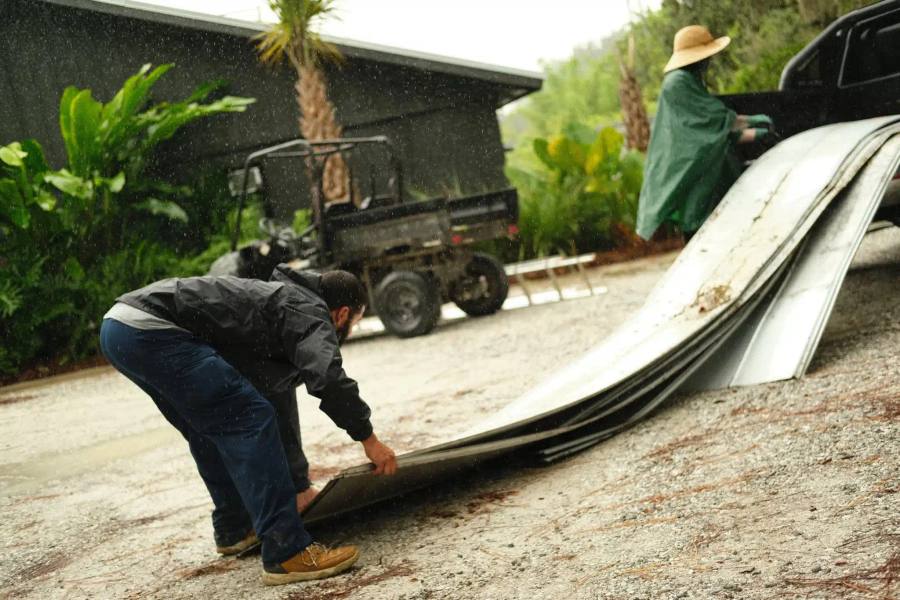 Land restoration work at ChoZen, Sebastian, Florida