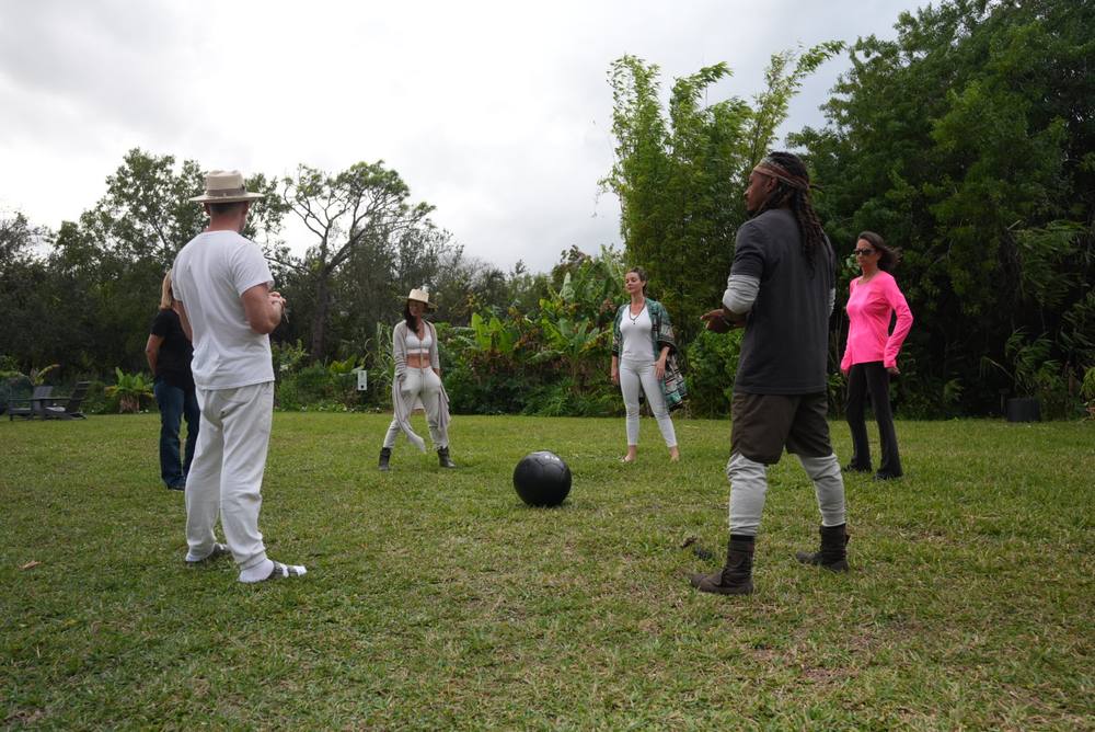 Team games on the lawn at ChoZen