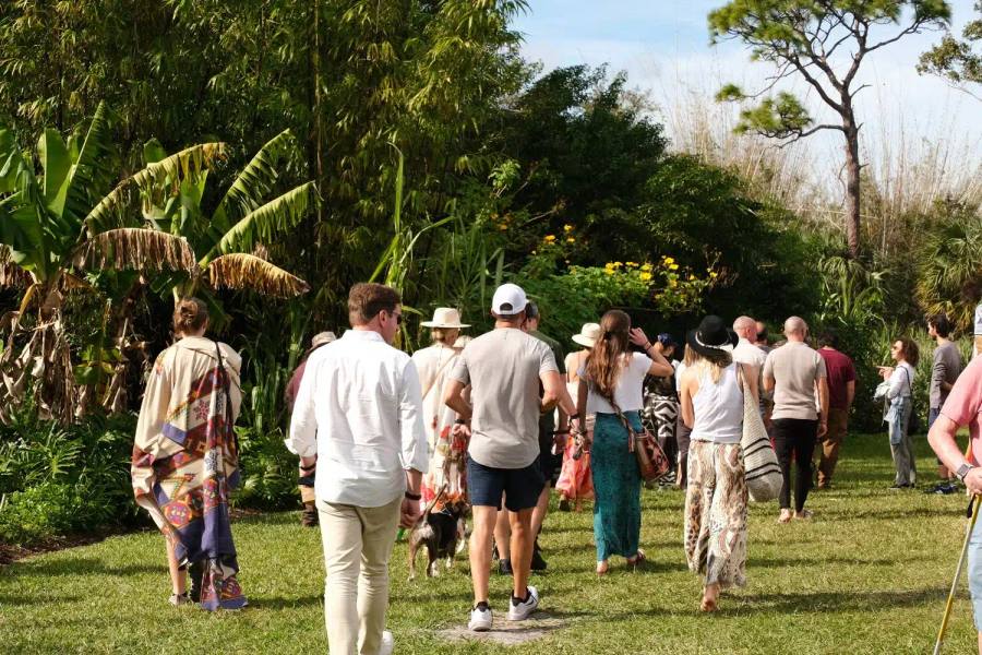 Visitors on a guided nature eco tour at ChoZen